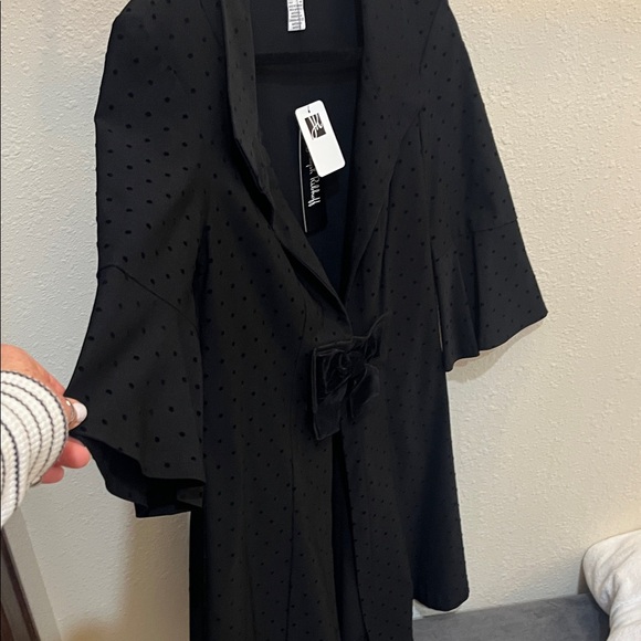 Joseph Ribkoff Black Long Coat - Picture 4 of 14